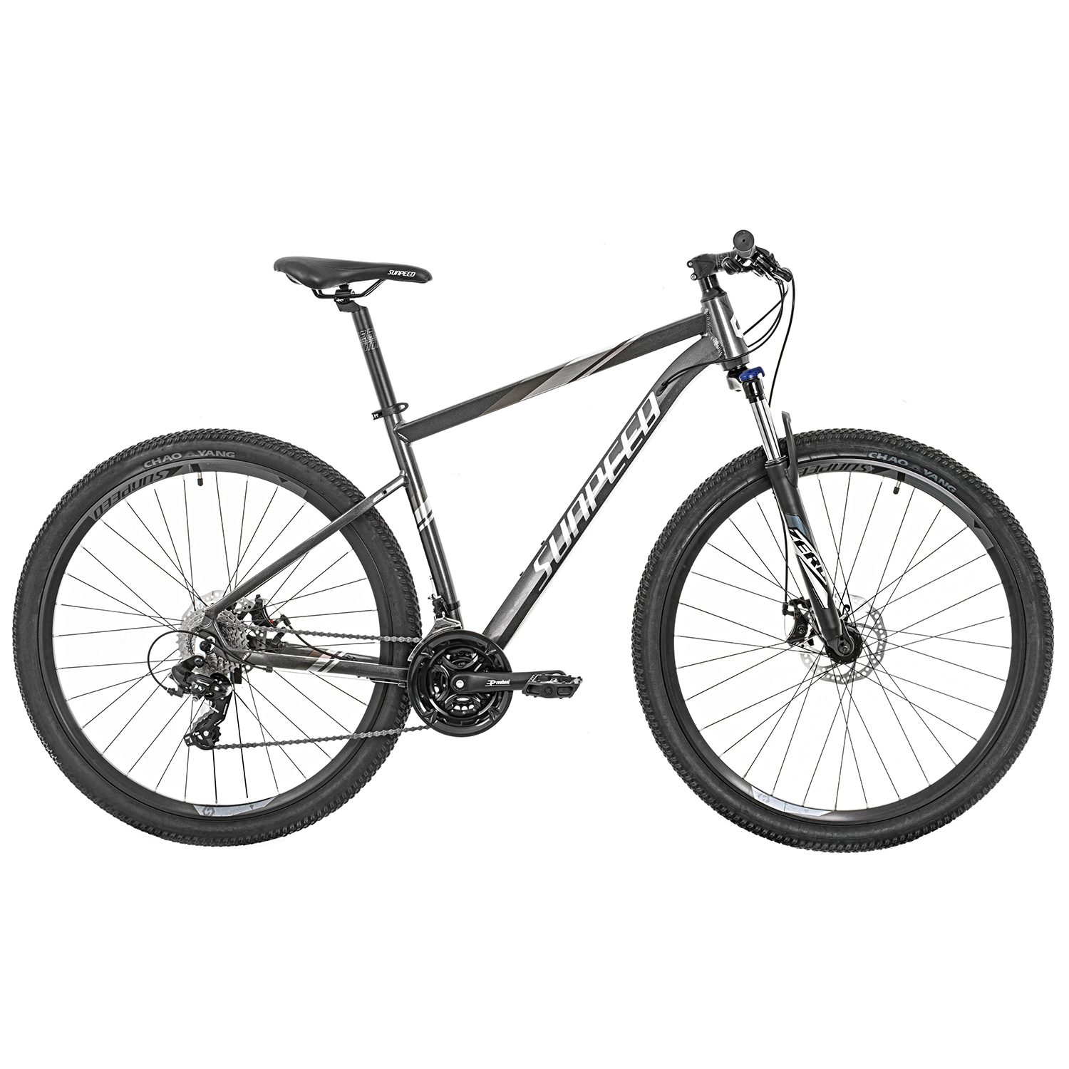 Bicicleta Sunpeed Zero XC2 aro 29 color grafito, vista lateral